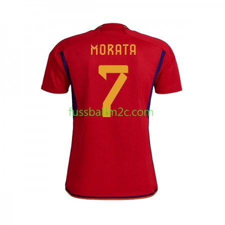 Fußballtrikots Spanien MORATA 7 Heim Trikotsatz WM 2022